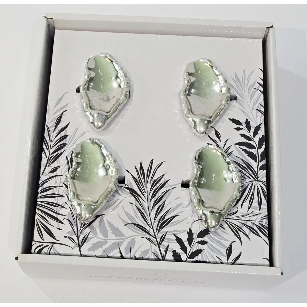 4 The ROUX Collection Elegant Oyster Rings Set Of Four Napkin Holders Lot